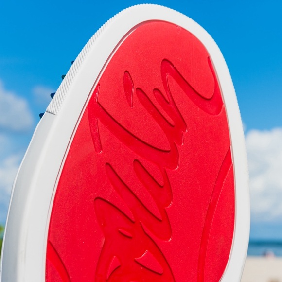 Christian Louboutin Louis junior spike vinyl low trainers - Picture 8 of 10